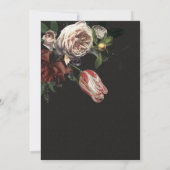Rembrandt Floral Dark & Moody Wedding Einladung (Rückseite)