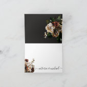 Rembrandt Floral Dark und Moody bedanken sich Dankeskarte (Innenseite)