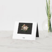 Rembrandt Floral Dark und Moody bedanken sich Dankeskarte (Rückseite)