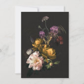 Rembrandt Floral Save the Date Hochzeitseinladung Einladung (Rückseite)