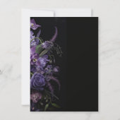 Rembrandt Floral Skull Dark & Moody Goth Wedding Einladung (Rückseite)