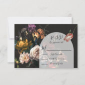 Rembrandt Floral Wedding Arch Response Cards UAWG RSVP Karte (Vorderseite)