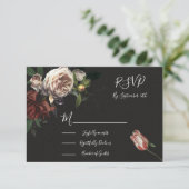 Rembrandt Floral Wedding Response Cards UAWG RSVP Karte (Stehend Vorderseite)