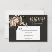 Rembrandt Floral Wedding Response Cards UAWG RSVP Karte (Vorderseite)