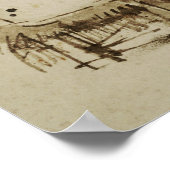 Rembrandt - Frauen sitzen im Stuhl Poster (Ecke)