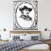 Rembrandt Gerahmtes Selbstportrait Sketch Leinwand (Insitu (Schlafzimmer))