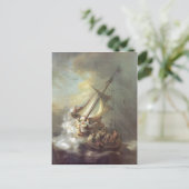 Rembrandt Harmensz. van Rijn Christus im Sturm auf Postkarte (Stehend Vorderseite)