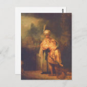 Rembrandt Harmensz van Rijn Davids Abschied von J Postkarte (Vorne/Hinten)