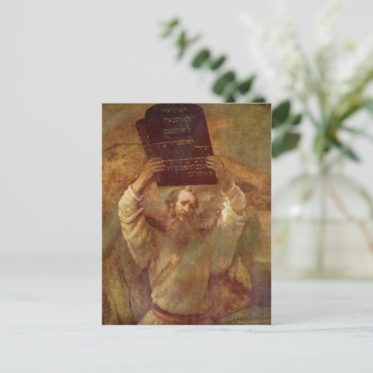Rembrandt Harmensz. van Rijn Moses mit den Gesetze Postkarte (Stehend Vorderseite)