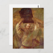 Rembrandt Harmensz. van Rijn Moses mit den Gesetze Postkarte (Vorne/Hinten)