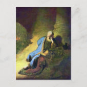 Rembrandt Harmenszoon van Rijn - Jeremiah Trauer Postkarte (Vorderseite)
