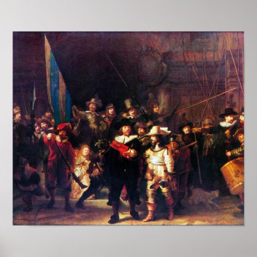 Rembrandt Harmenszoon van Rijn - Night Watch Poster (Vorne)