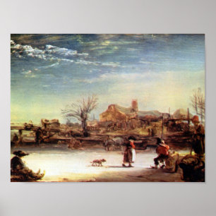 Rembrandt Harmenszoon van Rijn - Winter-Landschaft Poster
