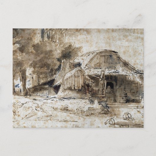 Rembrandt Hütte in der Nähe des Eingangs zu einem Postkarte (Vorderseite)