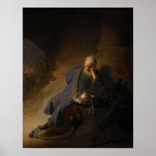 Rembrandt - Jeremia betrauert die Zerstörung Jerus Poster