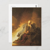 Rembrandt - Jeremiah Lamenting Destruction.. Postkarte (Vorne/Hinten)