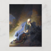 Rembrandt Jeremiah Lamenting the Destruction Postkarte (Vorderseite)