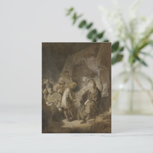 Rembrandt, Joseph erzählt seine Träume Postkarte (Stehend Vorderseite)