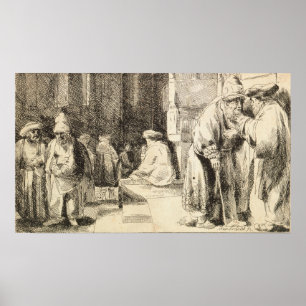 Rembrandt - Juden in der Synagoge Poster