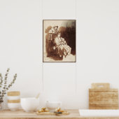 Rembrandt - Junge Frau mit Haargeflecht 1635 Poster (Küche)