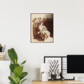 Rembrandt - Junge Frau mit Haargeflecht 1635 Poster (Heimbüro)