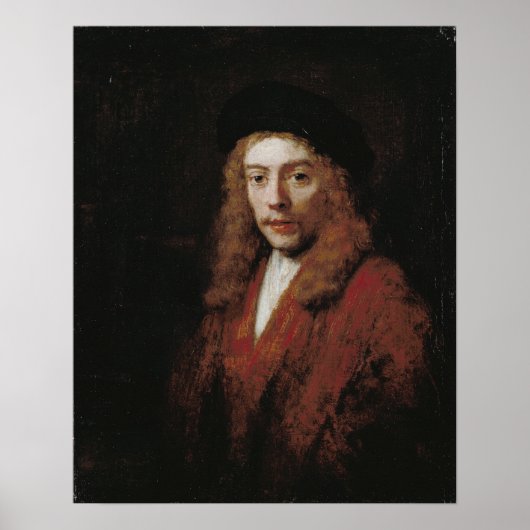 Rembrandt - Junger Mann, vielleicht Sohn des Künst Poster (Vorne)