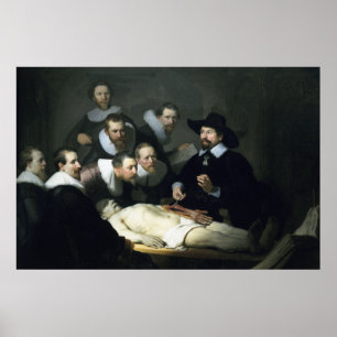 Rembrandt-Kunst, welche die Anatomie-Lektion malt Poster
