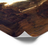 Rembrandt Landschaft mit Steinbrücke Poster (Ecke)