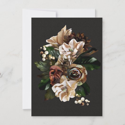 Rembrandt Magnolia Save the Date Wedding Einladung (Rückseite)