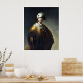 Rembrandt Man in orientalischer Kostüm Poster (Küche)
