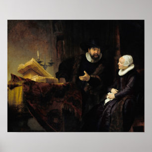 Rembrandt - Mennonitischer Prediger Anslo und sein Poster