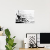 Rembrandt Mill Etching Poster (Heimbüro)