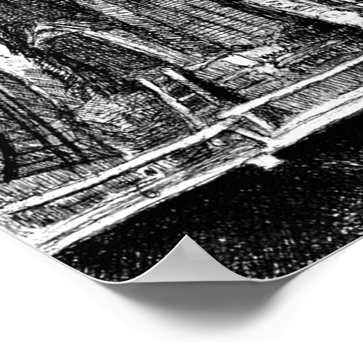 Rembrandt Mill Etching Poster (Ecke)