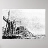 Rembrandt Mill Etching Poster (Vorne)