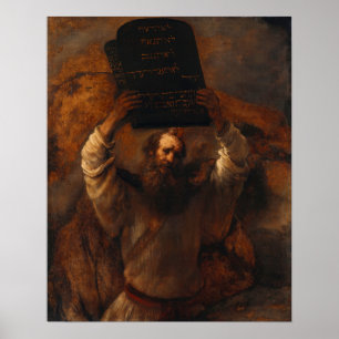 Rembrandt - Moses mit den Zehn Geboten Poster