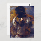Rembrandt Moses mit den zehn Geboten Postkarte (Vorne/Hinten)