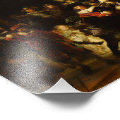 Rembrandt Nightwatch Night Barockmalerei Fotodruck (Ecke)