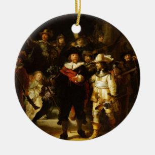 Rembrandt Nightwatch Night Barockmalerei Keramikornament
