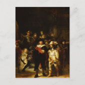 Rembrandt Nightwatch Night Barockmalerei Postkarte (Vorderseite)