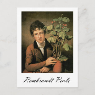 Rembrandt Peale Rubens Peale mit einer Geranie Postkarte