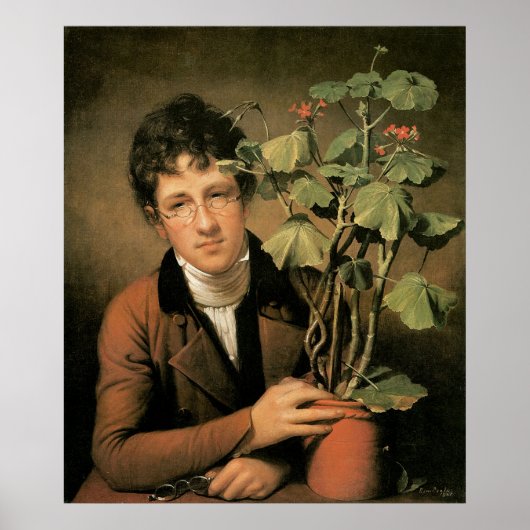 Rembrandt Peale Rubens Peale mit Geranium Poster (Vorne)