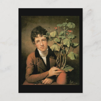 Rembrandt Peale Rubens Peale mit Geranium Postkarte