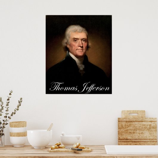 Rembrandt Peales Porträt von Thomas Jefferson Poster (Küche)