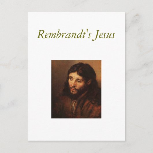 Rembrandt-portrait-of-christs-head-1650, Rembra... Postkarte (Vorderseite)