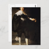 Rembrandt: Portrait von Maerten Solomans Postkarte (Vorne/Hinten)