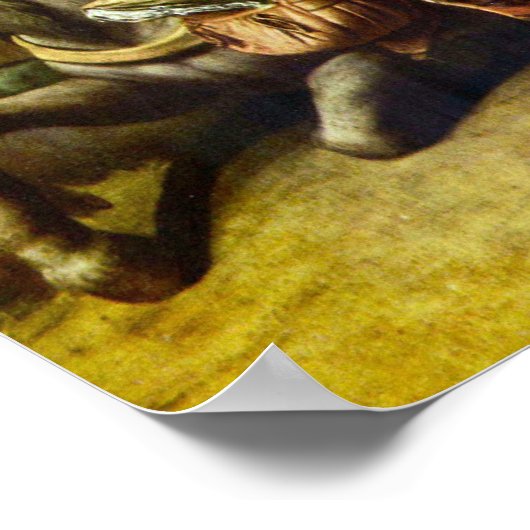 Rembrandt - Prophet Balam und Esel Poster (Ecke)