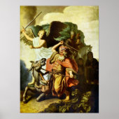 Rembrandt - Prophet Balam und Esel Poster (Vorne)
