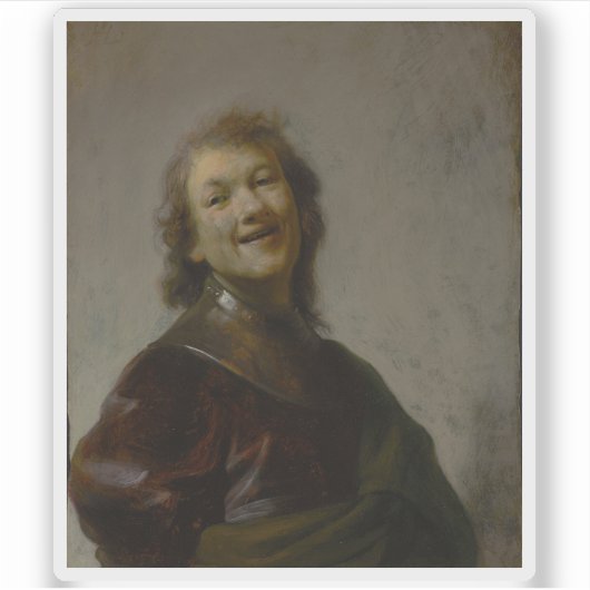 Rembrandt - Rembrandt Laughing Aufkleber (Vorderseite)