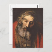 Rembrandt- Rückkehr des Prodigal Son(Fragment) Postkarte (Vorne/Hinten)