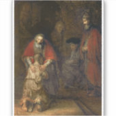 Rembrandt - Rückkehr des Prodigalen Sohn Aufkleber (Vorderseite)